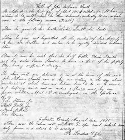 John McKinnie Smith Will