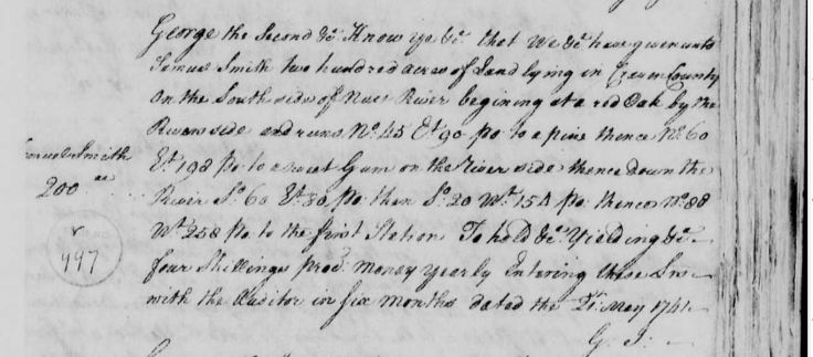 Samuel Smith Deed 200 1741